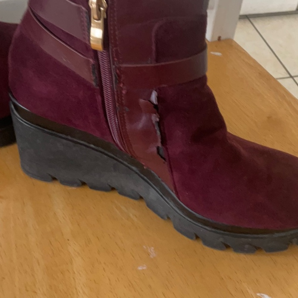 DiorWomen's Burgundy Ankle Boots - Picture 10 of 12